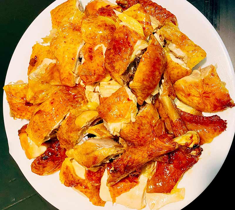 Gà nướng mật ong nguyên con