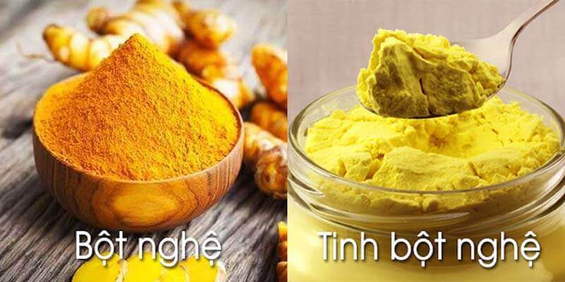 sự khác nhau giữa bột nghệ và tinh bột nghệ